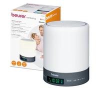 Beurer WL 50 Light Alarm Clock with LED Mood Light, Simulation of Sunrise and Sunset, Supports Sleep Rhythm