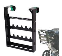 BEUTFQL Golf Stroller Attachment - Universal Metal Golf Club Holder for Strollers,14-Club & 10-Ball 4 Hooks Capacity with Adjustable Straps,Fits Single & Double Strollers,Ideal Golf Gift for Parents