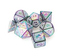 () Beutiful Color Metal Polyhedral Dice Multi-side Set For DND RPG MTG Role Playing Board Game With Cloth Bag