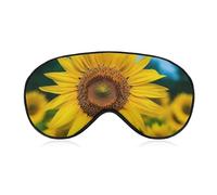 Beutiful Sunflower Eye Mask, Side Sleeping Mask Light Blindfold Sleeping Mask Nose Pad and Elastic Band for Children Women and Men
