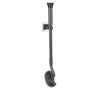 Beutrain Wall Mounted Toilet Brush - Plastic Long Handle Strong Cleaner for Deep Cleaning, Portable for Bathroom (Grey)