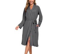 Beuwltpa Lightweight Women Dressing Gown,Long Ladies Bathrobe,Soft Knit Kimono Robe for Loungewear and Sleepwear