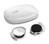 BEVCEFCC Open Ear Wireless Earbuds with Ear Hook, 52H Playtime Bluetooth 5.4, Lightweight Comfort Fit, Dual Device Connection, Clip-On Design for Sports and Work (White)