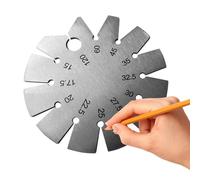 Bevel Angle Gauge, Reusable Stainless Steel Measuring Tool from 15 to 120 Degrees, Protractor for Sharpening Angle - for Woodworking, Cutter, Cutting Tools, SC