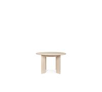 Bevel Round Dining Table Ø117 White/ Beech