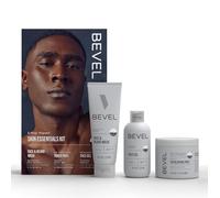 Bevel Skin Care Set for Men - Includes Face Wash with Tea Tree Oil, Glycolic Acid Exfoliating Pads, and Lightweight Face Moisturizer, Helps Treat Blemishes, Bumps and Discoloration
