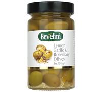 BEVELINI MEDITERRANEAN LEMON GARLIC ROSEMARY OLIVES 300G