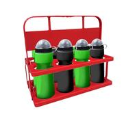 Beverage Bottle Rack - 8 Pack Beer Crate, Portable Storage Box, Reusable Carrying Container | Compact Beverage Organizer for Picnic, Camp