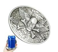 Beverage Clasp - Funny Ghost Pattern Cup Clip, Beer Belt Holder for Men, Down Ring Mount Bracket, Hands Free Soda Can Placement, Sports & Outdoors, Silver Haunted Tray