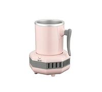 Beverage Cooler Cup, Cooling Cup Coaster with Anti-Slip Mat, Quick Cooling Cup for Home/Office/Car, Portable Desktop Beverage Cooler, Cooled Ice Cream,Beer,Yogurt,Juice,Water,Milk,Wine (Pink)