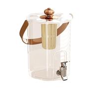 Beverage Dispenser - 5L Beverage Container, Transparent Water Jug, Durable Plastic Jug, Leakproof Faucet Design | Spill-proof Lemonade Serving for Parties, Restaurants, Vacation, Camping, Outdoor