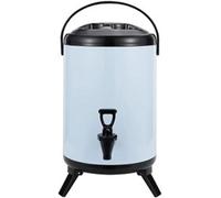 Beverage Dispenser, 8L Insulated Drink Dispenser, Insulated Hot and Cold Beverage Dispenser Bucket, Stainless Steel Drink Dispenser with Spigot for Milk Tea Coffee (Color : Blue, Size : 8L)