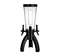Beverage Dispenser Beer Tower 3L/100oz Beverage Dispenser with Ice Tube & Three Spigot Tabletop Liquor Drink Dispenser for Party Juice(Nero,No Light)
