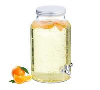 Beverage Dispenser Drinks Vintage Jar Holder Pitcher Glass Container 5 Litres