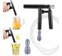 Beverage Dispenser Kit with Trigger Pump, 2m Safe EVA Tube and 6.35mm to 8mm/9.5mm Adapters for Home Bar Beer Wine DIY Drink Systems