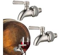 Beverage Dispenser Replacement Spigot Stainless Steel Drink Dispenser Tap Replacement Beverage Dispenser Replacement Spigot for Beverage Dispenser Parts 16mm 2pcs