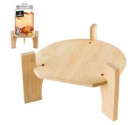 Beverage Dispenser Stand, Drink Dispenser Stand for Max 7.3 Inch Glass Drink Dispenser for Home Party Bar Wine Juice Tea Lemonade (Bamboo Wood Stand Only)