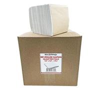 Beverage Napkin 4.5" x 4.5" By Bits N Things | Quarter Fold | 1 Ply | Embossed | 8/250pk (2000 Count)