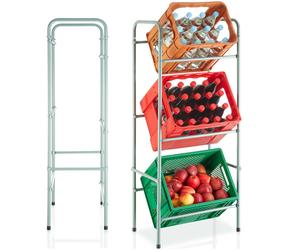 Beverage shelving unit for 3 / 6 cases rack crate case steel shelf box storage