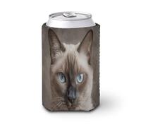 Beverage Sleeve Beautiful Siamese Cat Iced Coffee Insulator for Iced & Hot Drinks Reusable Coffee Coolies Sleeves