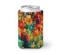 Beverage Sleeve Pixel Art Pattern Iced Coffee Insulator for Iced & Hot Drinks Reusable Coffee Coolies Sleeves