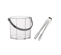 Beverage Tub Acrylic Ice Buckets with Tongs and Handles 950ML Plastic Wine Bucket Bottle Drink Cooler Tub Cube Champagne Beer Beverage