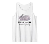 Beveren Rabbits are My Therapy Funny Bunny Design Tank Top