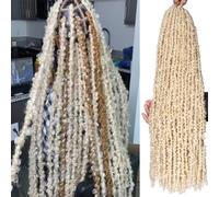 Beverlee Goddess Locs 30 Inch Distressed & Pre-Coiled Synthetic Hair Extensions Handmade Soft and Lengthened for Women (Pack of 1)