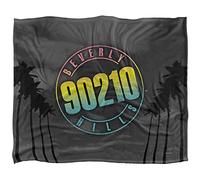 ViacomCBS/Nickelodeon Beverly Hills 90210 Palms Logo Silky Touch Super Soft Throw Blanket 152 X 127 cm in White ViacomCBS/Nickelodeon White 152 X 127 cm