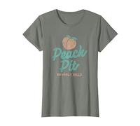 Beverly Hills 90210 Peach Pit Logo T-Shirt, Women, Olive Heather, XX-Large
