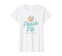 Beverly Hills 90210 Peach Pit Logo T-Shirt, Women, White, XX-Large