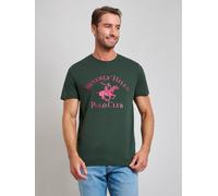Beverly Hills Polo Club Men's ICON PRINT MODERN SLIM FIT T-Shirt FOREST in Green | Size: Medium Beverly Hills Polo Club Green M
