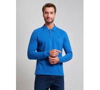 Beverly Hills Polo Club Men's MODERN SLIM FIT LONG SLEEVED POLO SHIRT MARINE in Blue | Size: 2XL Beverly Hills Polo Club Blue 2XL