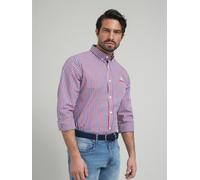 Beverly Hills Polo Club Men's POLO PONY BUTTON DOWN CHECK SHIRT MULTI in Red | Size: 2XL Beverly Hills Polo Club Red 2XL