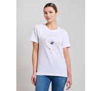 Beverly Hills Polo Club Women's EN CIRCLE GRAPHIC T-Shirt GHOST in White | Size: Large Beverly Hills Polo Club White L