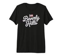 Beverly Hills Retro Embroidered Flag Premium T-Shirt