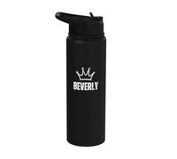 Beverly Queen Crown - Custom First Name Birthday #1 Winner Stainless Steel Insulated Water Bottle