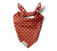 BeverlyPaws Snap-On Dog Bandana for Small Medium Large Pets, Dogs Cats Adjustable Handkerchief Scarf for Girl & Boy, Funny Cute Puppy Apparel & Accessories (Red Polka Dots, Large)