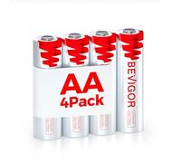 BEVIGOR AA Lithium Batteries Pack of 4, Double A Battery, 3000mAh 1.5V High Capacity AA Batteries [ Disposable Battery ]
