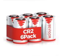 BEVIGOR CR2 3V Lithium Battery 6 Pack, High Capacity CR2 Batteries CR15h270 for Photo Flash, Flashlights and Alarm Systems Non-Rechargeable
