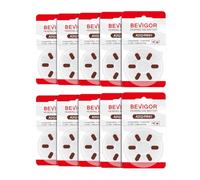 BEVIGOR Size 312 Batteries, 60 High Capacity Mercury-Free Premium Batteries, 10x6 Pack PR41 Brown