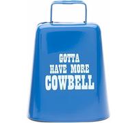 Bevin Bells Gotta Have More Cowbell (Medium) | Kentucky Cow Bell w/Blue Color | Made from Steel | Loud Noise Makers w/Handle | Made in CT, USA