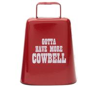 Bevin Bells Gotta Have More Cowbell (Medium) | Kentucky Cow Bell w/Red Color | Made from Steel | Loud Noise Makers w/Handle | Made in CT, USA