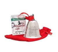 Bevin Bells It’s a Wonderful Life silver plate Christmas Tree Ornament