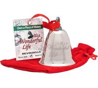 Bevin Bells It’s a Wonderful Life silver plate Christmas Tree Ornament