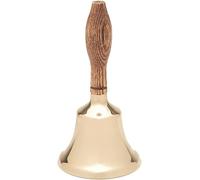 Bevin Bells - Solid Hand Bell With Wood Handle, Brass Bells Noise Maker 4K