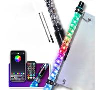 Bevinsee 4FT Spiral LED Whip Light with DIY Length UTV ATV Offroad Truck