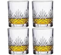 BEVKAF Crystal Whiskey Glasses, Set of 4 Lead Free Hand Blown Crystal, Perfect for Scotch, Bourbon, Manhattans, Old Fashioned's, Cocktail (280ML)