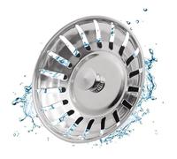 Bevy Designs Kitchen Sink Strainer | Stainless Steel Kitchen Sink Plug Strainer (Sink Strainer - Diameter: 78mm)