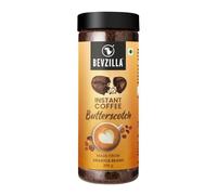 Bevzilla Butterscotch Flavoured Instant Coffee Powder - 200g | Arabica Beans | Best For Espresso, Latte & Cappucino | Hot & Cold Coffee | Intense, Bold And Strong Flavour